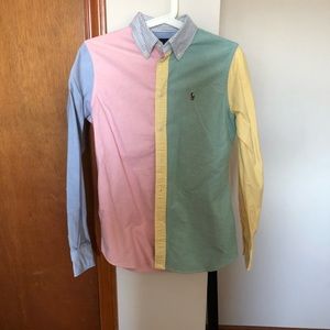 Ralph Lauren pastel colored button down shirt